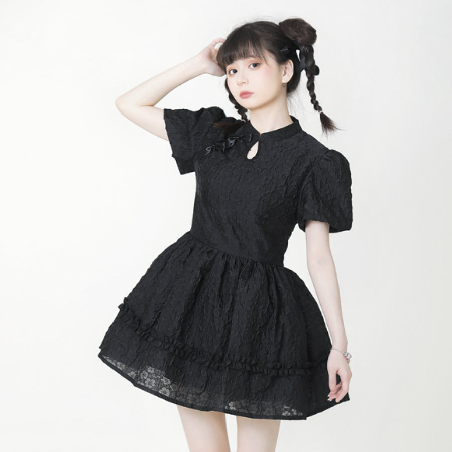 New Chinese Style Sweet and Sexy Lolita Slim Bubble Dress