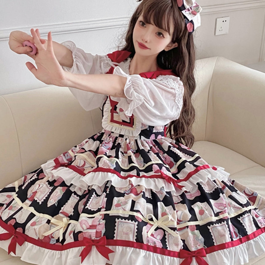 Sweet and Lovely Cake Lolita Jumper Skirt