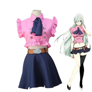 Adults Anime The Seven Deadly Sins Elizabeth Lion Cosplay Costume Cute Womens Girls Uniform