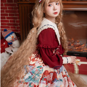 Christmas Bear Lovely And Sweet Lolita Long-Sleeve Dress