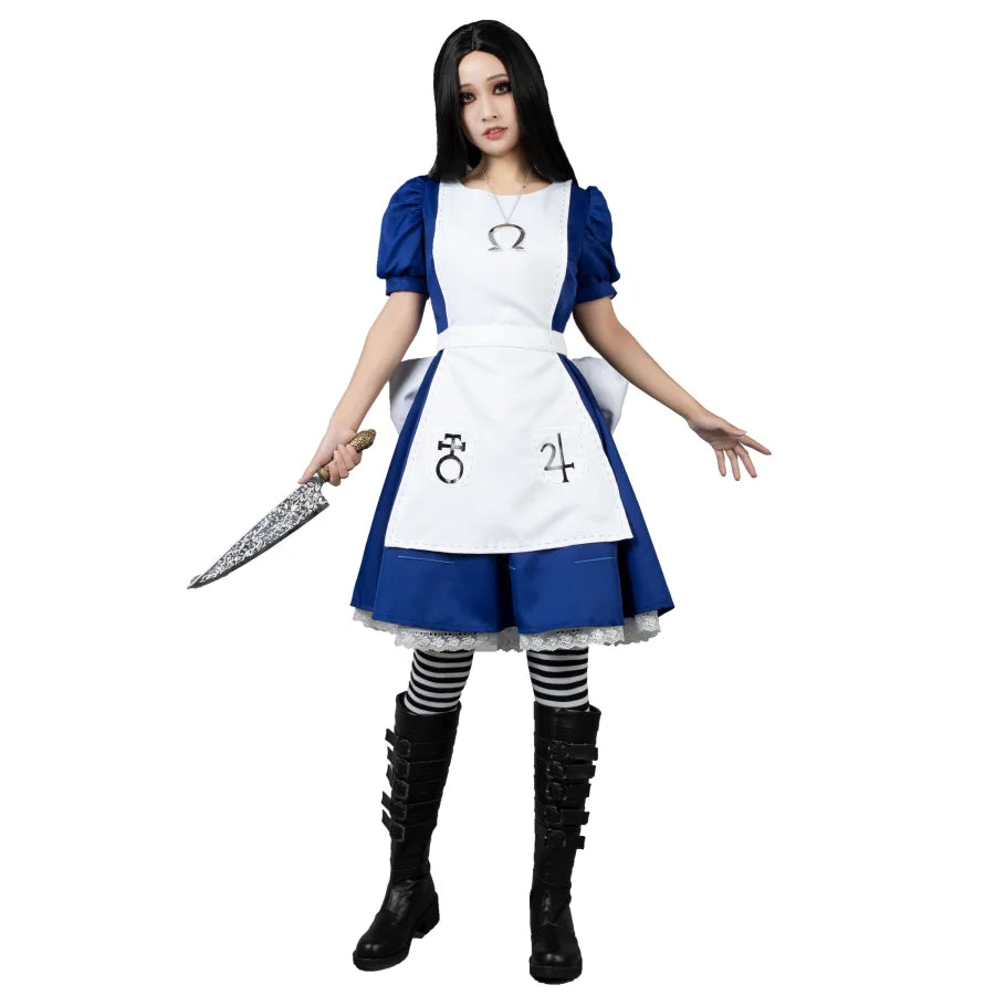 Alice Madness Returns Halloween cosplay costume apron deals XS