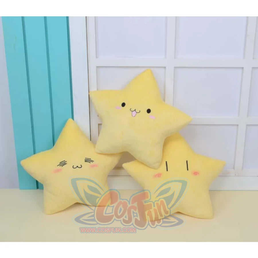 Anime Wish Lucky Cute Star Pillow Cushion Plush Doll Toy Gift 3 Random Pieces / Small