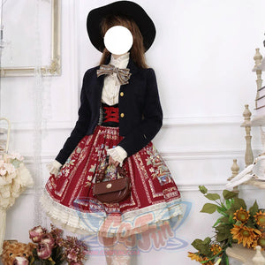 Bavaria Style Velvet Slim Lolita Short Jumper Skirt