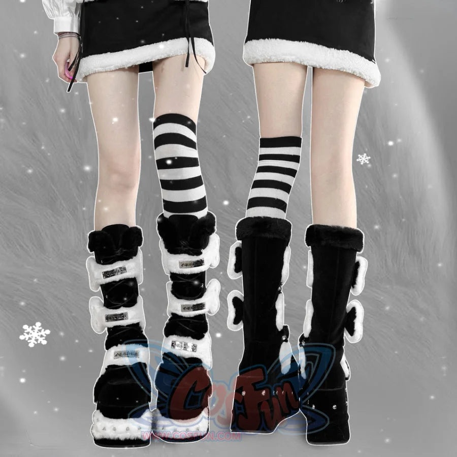 Original Winter Lolita Woolen Thick Soled Boots S22648