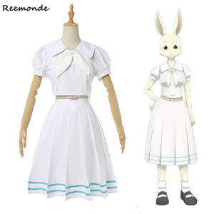 Anime Beastars Haru Cosplay Costume Lolita Dress Skirt Women School Uniform White Rabbit Girls