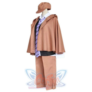 Anime Bungo Stray Dogs Detective Ranpo Edogawa Cosplay Costumes Vest & Cloak Pants Tie Hat Uniform