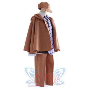 Anime Bungo Stray Dogs Detective Ranpo Edogawa Cosplay Costumes Vest & Cloak Pants Tie Hat Uniform