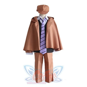 Anime Bungo Stray Dogs Detective Ranpo Edogawa Cosplay Costumes Vest & Cloak Pants Tie Hat Uniform