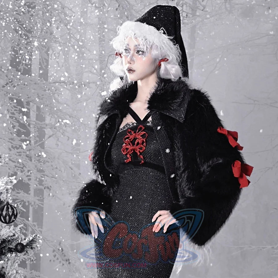 Winter Gothic Thickened Woolen Leather Fur Coat