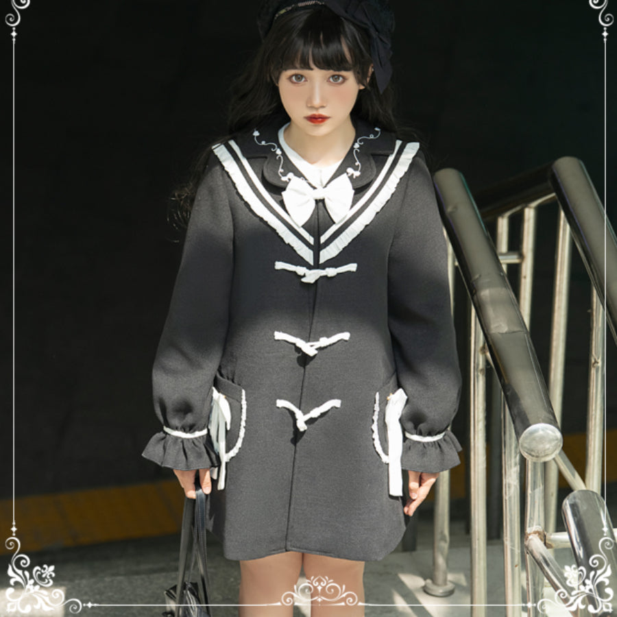 Japanese College Style Lolita Woolen Coat