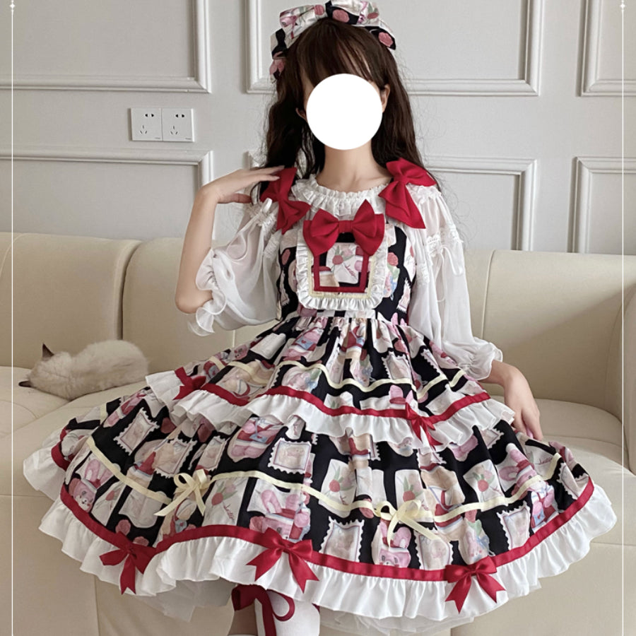 Sweet and Lovely Cake Lolita Jumper Skirt