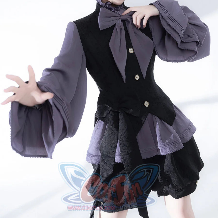 Pre-Sale Hunting Rabbit Retro Cute Cool Jacket Lolita Vest Shorts Ouji Set S23010 Purple Shirt / S