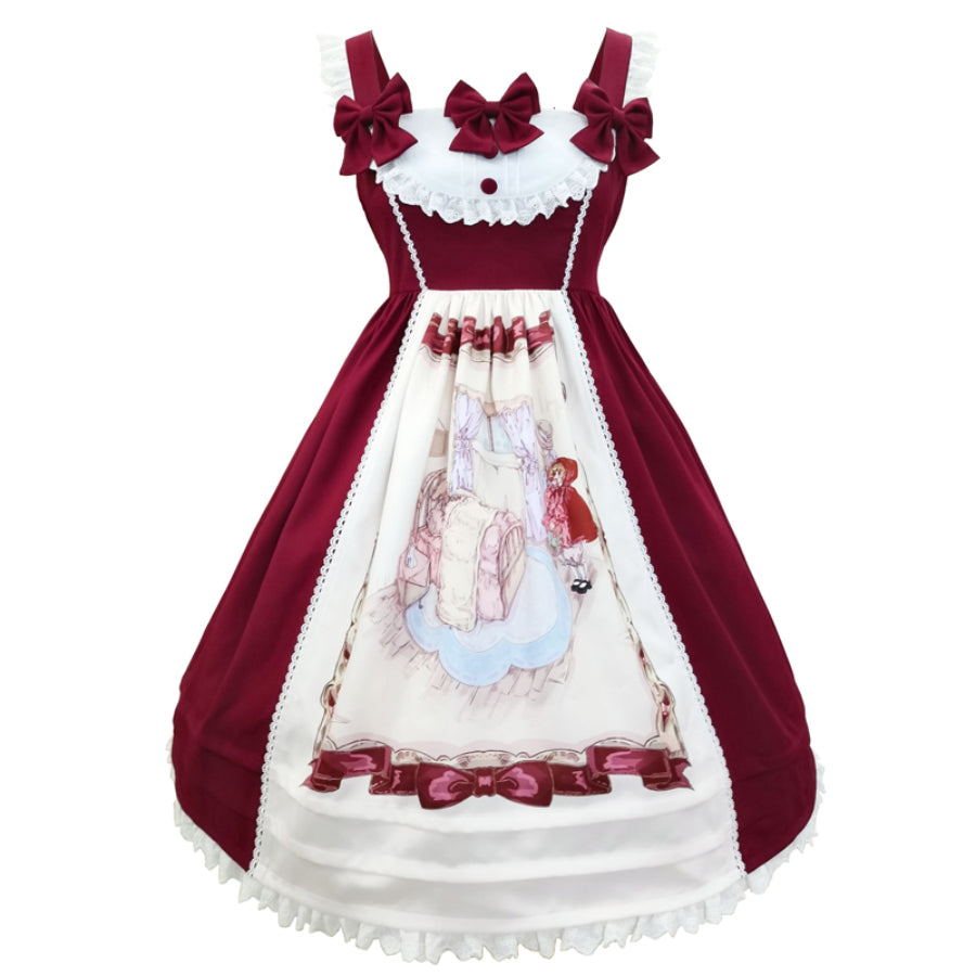 Little Red Riding Hood Sweet and Lovely Lolita Jumper Skirt S22812