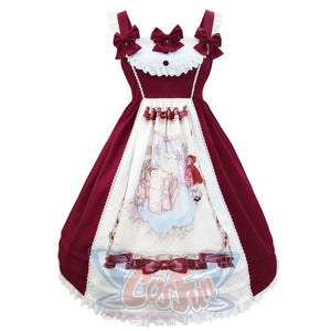 Little Red Riding Hood Sweet And Lovely Lolita Jumper Skirt S22812