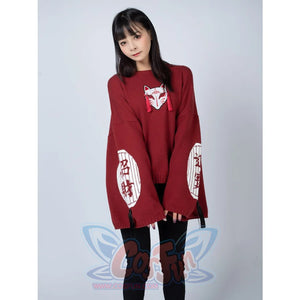 Cartoon Fox Face Embroidery Tassels Sweater Pullover Mp005913 Sweatshirt