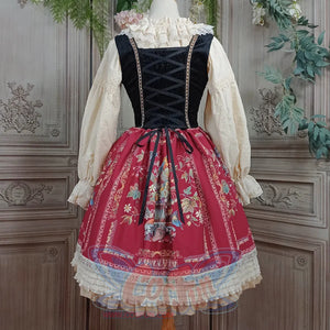 Bavaria Style Velvet Slim Lolita Short Jumper Skirt