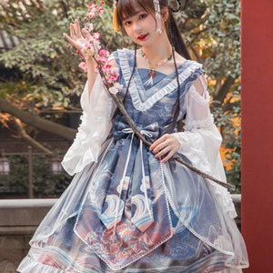 Chinese Style Daily Lolita Long Sleeve Dress