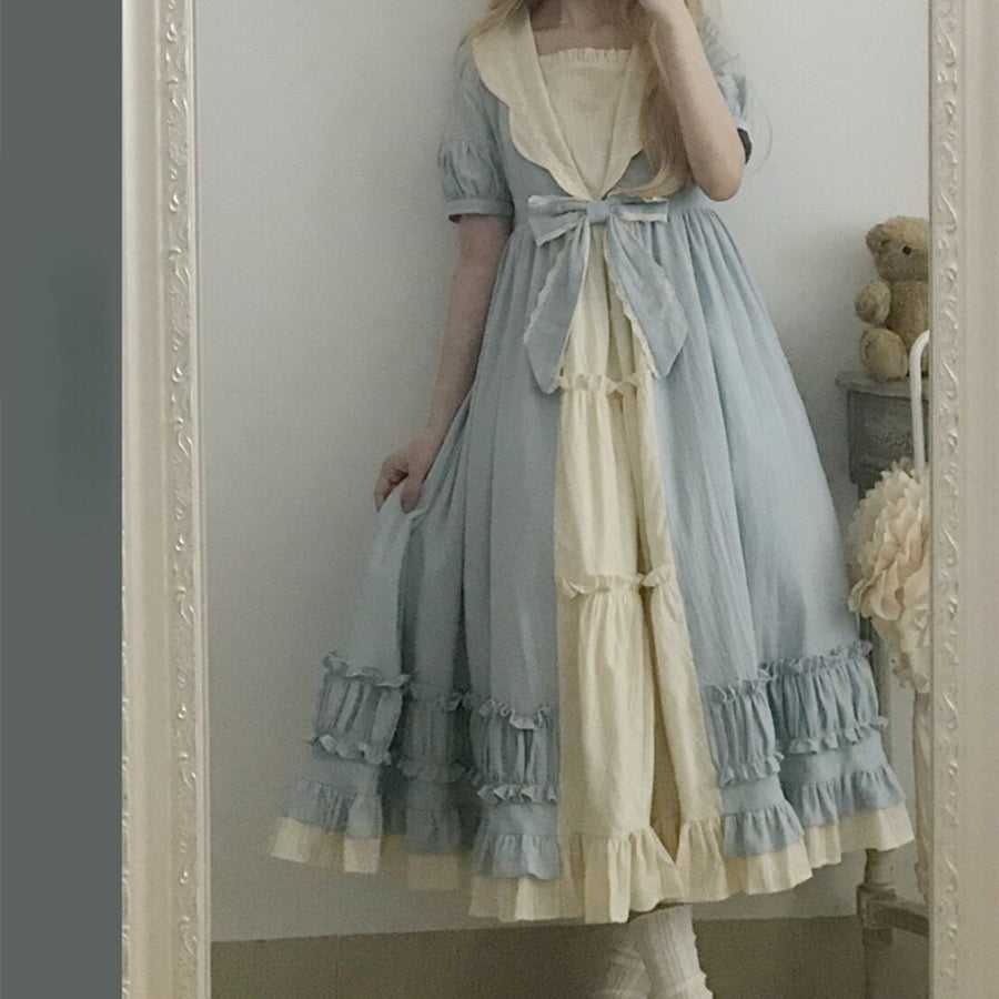 Summer Vintage Doll Sense Lolita Short Sleeve Dress S22952