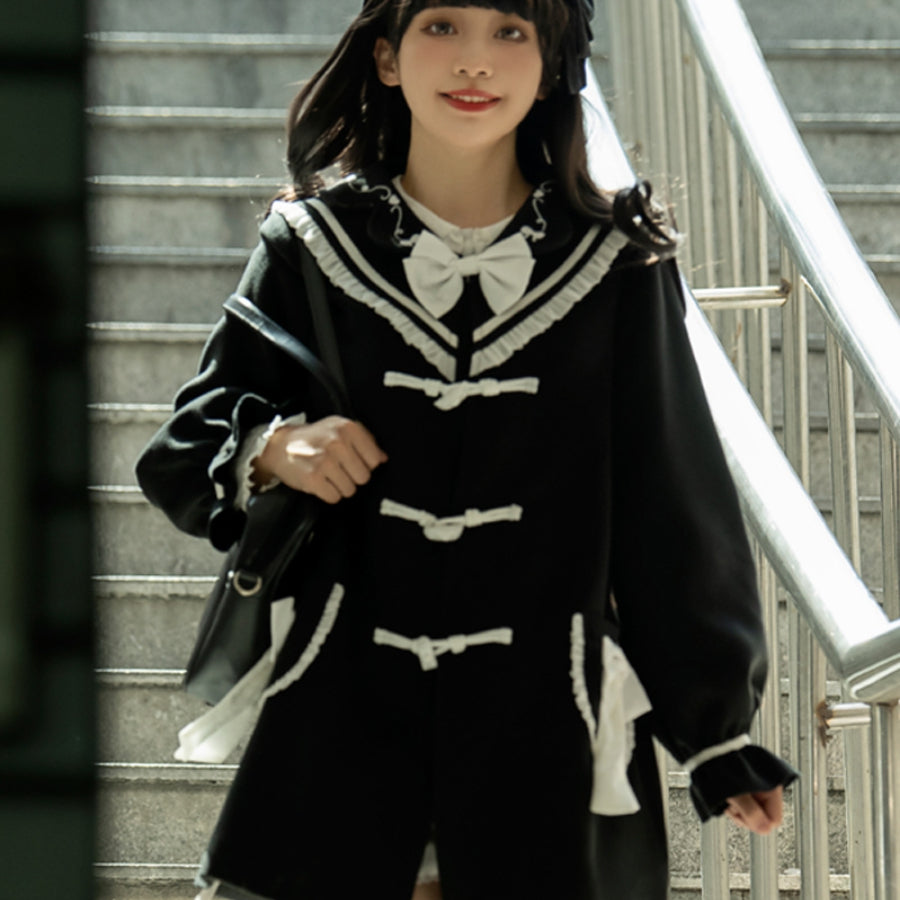 Japanese College Style Lolita Woolen Coat