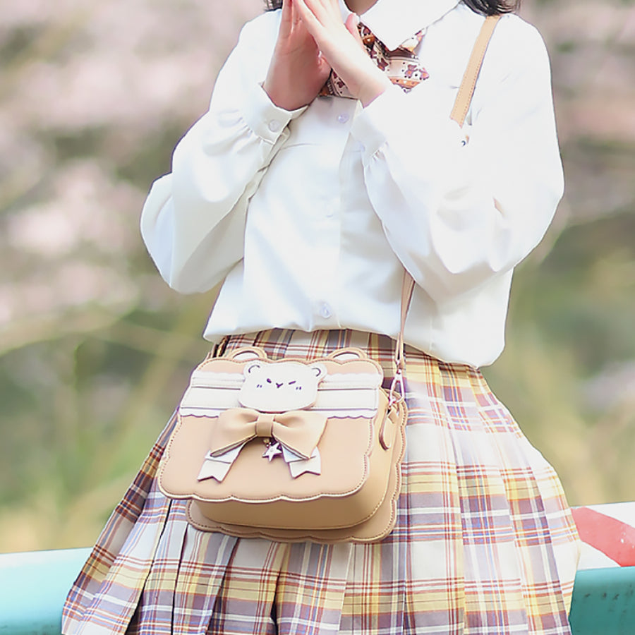 Japanese Lovely Bear Cookie Crossbody Bag