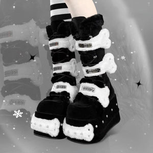 Original Winter Lolita Woolen Thick Soled Boots S22648 34