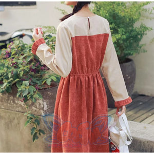 Comely Kimono- Inspried Floral Perter Pan Collar Ruffle High-Low Dress J40033