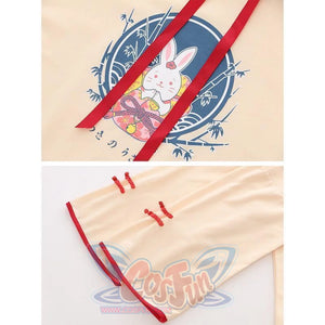 Cute Bunny Print Japanese Drawstring Hoodies J40014 Hoodie