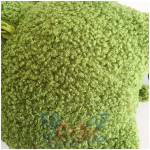 Cute Cartoon Plush Green Frog Doll Faux Wool Shoulder Bags C00072