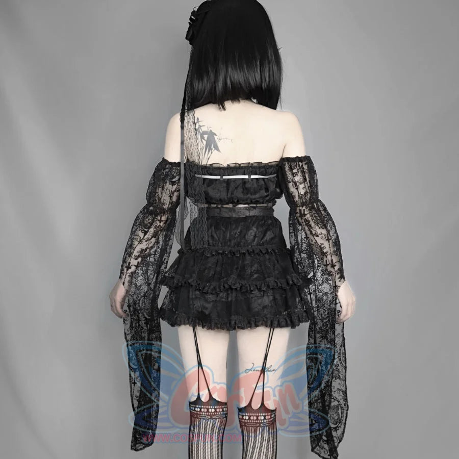 Spice Girl Gothic Lace Cake Tulle Skirt