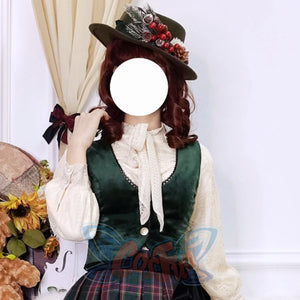 College Style Elegant Winter Velvet Lolita Vest