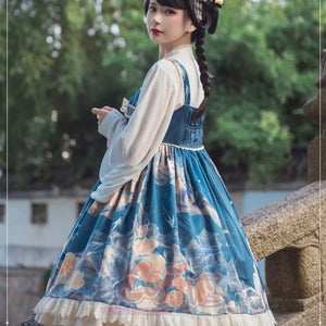 Chinese Style High Waist Lolita Jumper Skirt