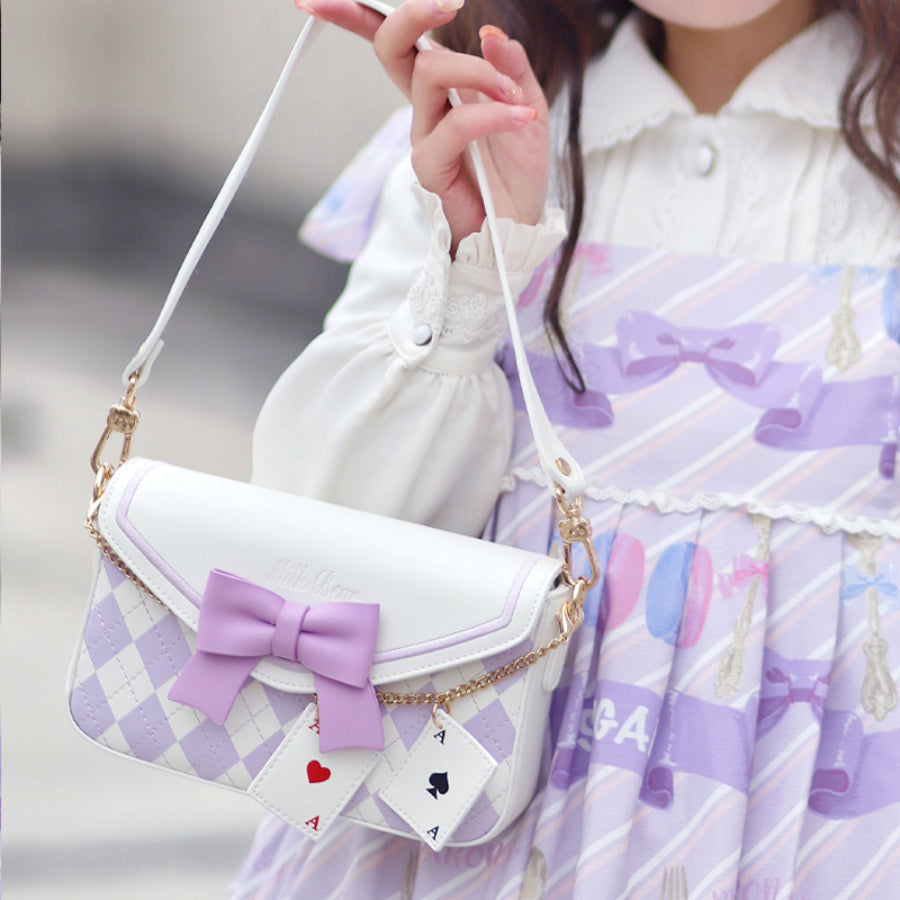 Sweet and Lovely Bowknot Square Crossbody Bag