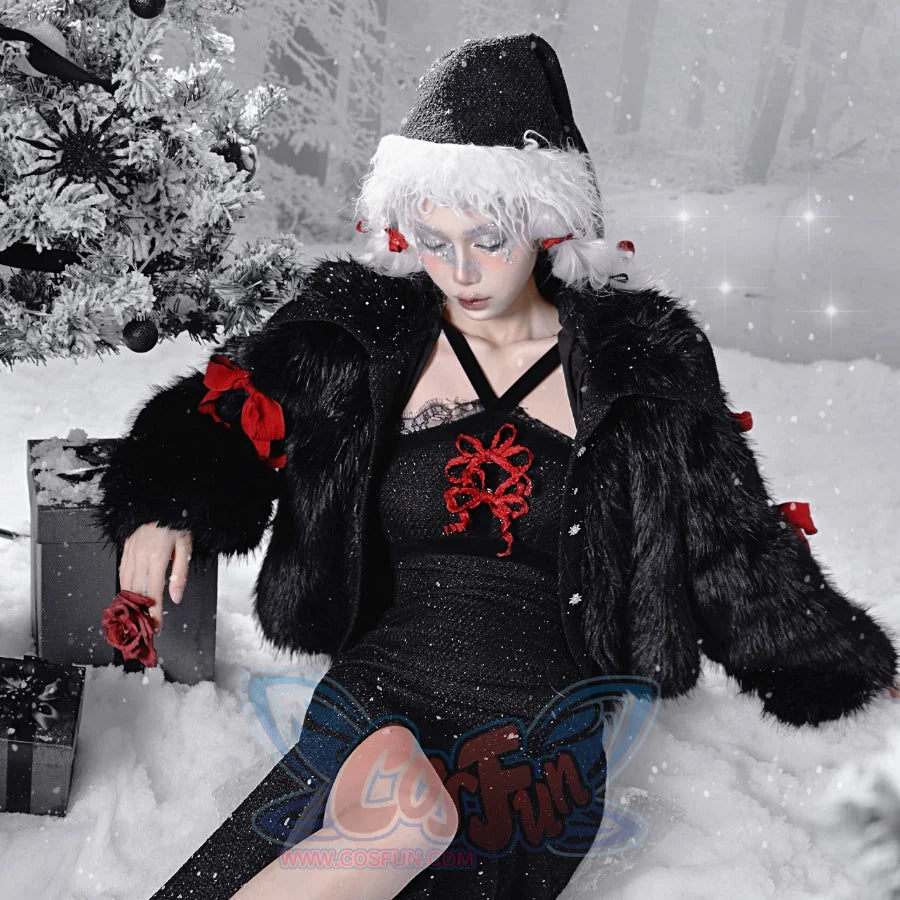 Winter Gothic Thickened Woolen Leather Fur Coat