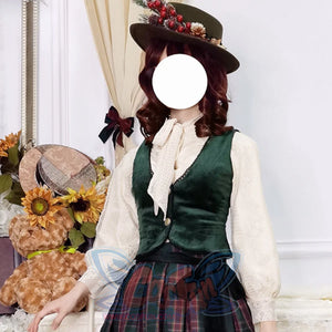 College Style Elegant Winter Velvet Lolita Vest