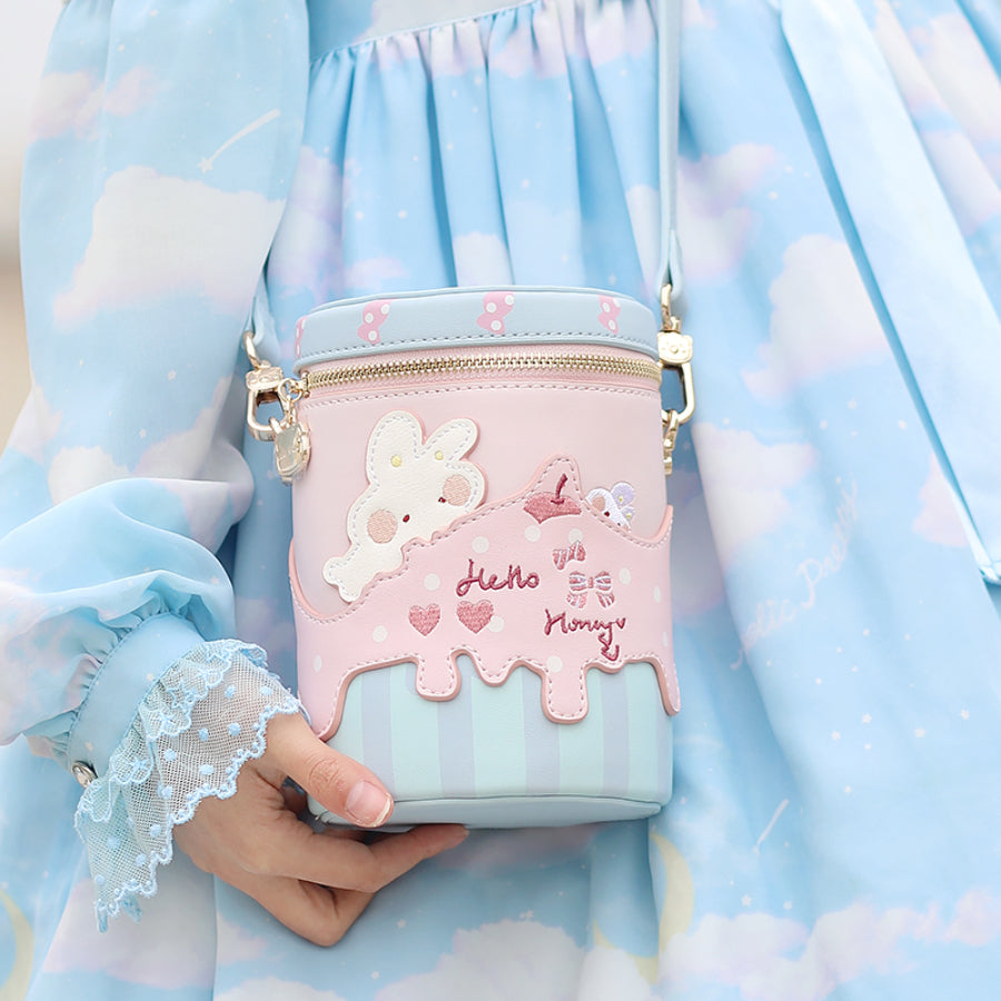 Original Sweet and Lovely Lolita Crossbody Bear Bag - cosfun