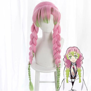 Demon Slayer Kimetsu No Yaiba Kanroji Mitsuri Cosplay Wig Braids Hair Mp005669 Wigs