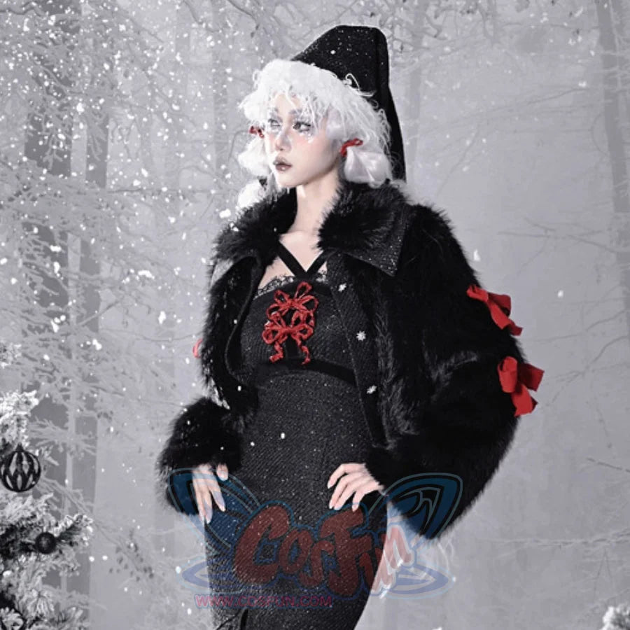 Winter Gothic Thickened Woolen Leather Fur Coat