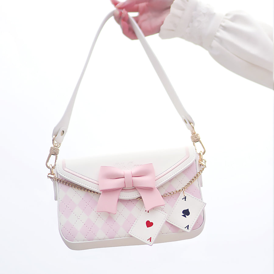 Sweet and Lovely Bowknot Square Crossbody Bag