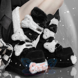 Original Winter Lolita Woolen Thick Soled Boots S22648