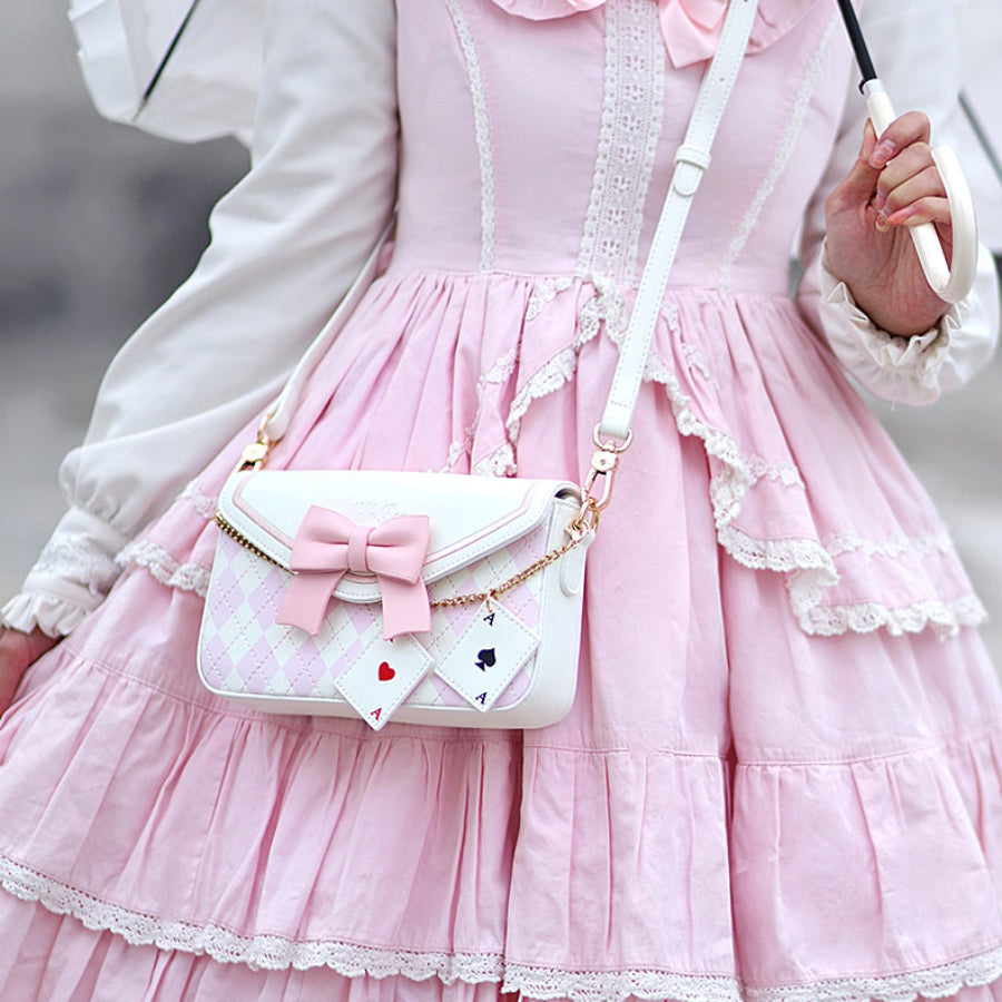 Sweet and Lovely Bowknot Square Crossbody Bag