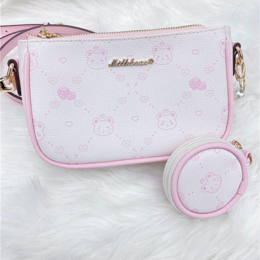 New Style Vintage Printed Bear Crossbody Bag