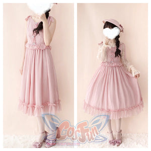 Vintage And Elegant French Chiffon Lolita Jumper Skirt