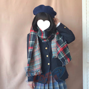 Spring And Autumn Japanese Style All-Match Sweet Girl Beret Cap Dark Blue / M Hats&Caps