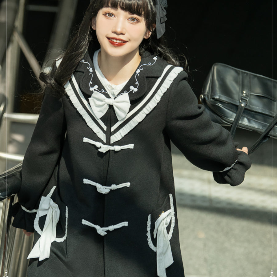 Japanese College Style Lolita Woolen Coat