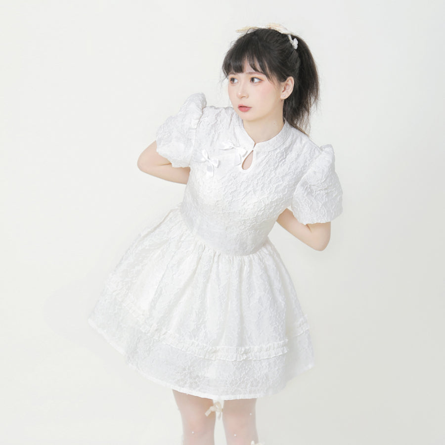 New Chinese Style Sweet and Sexy Lolita Slim Bubble Dress