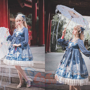 Chinese Style New Year Lolita Long Sleeve Dress