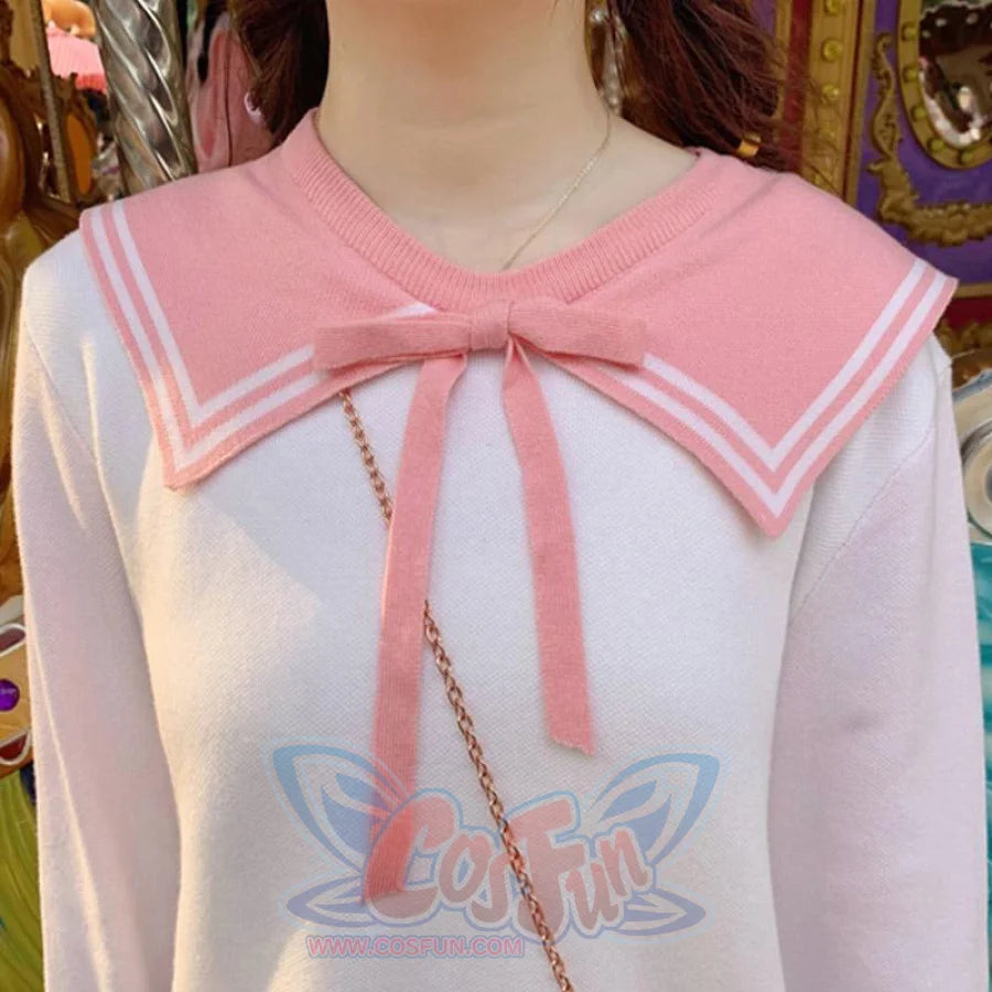 Fashion Sweet Bow Sailor Idea Tie Knitted Sweater Mp006032 Sweatshirt