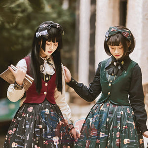 College Style Elegant Winter Velvet Lolita Vest