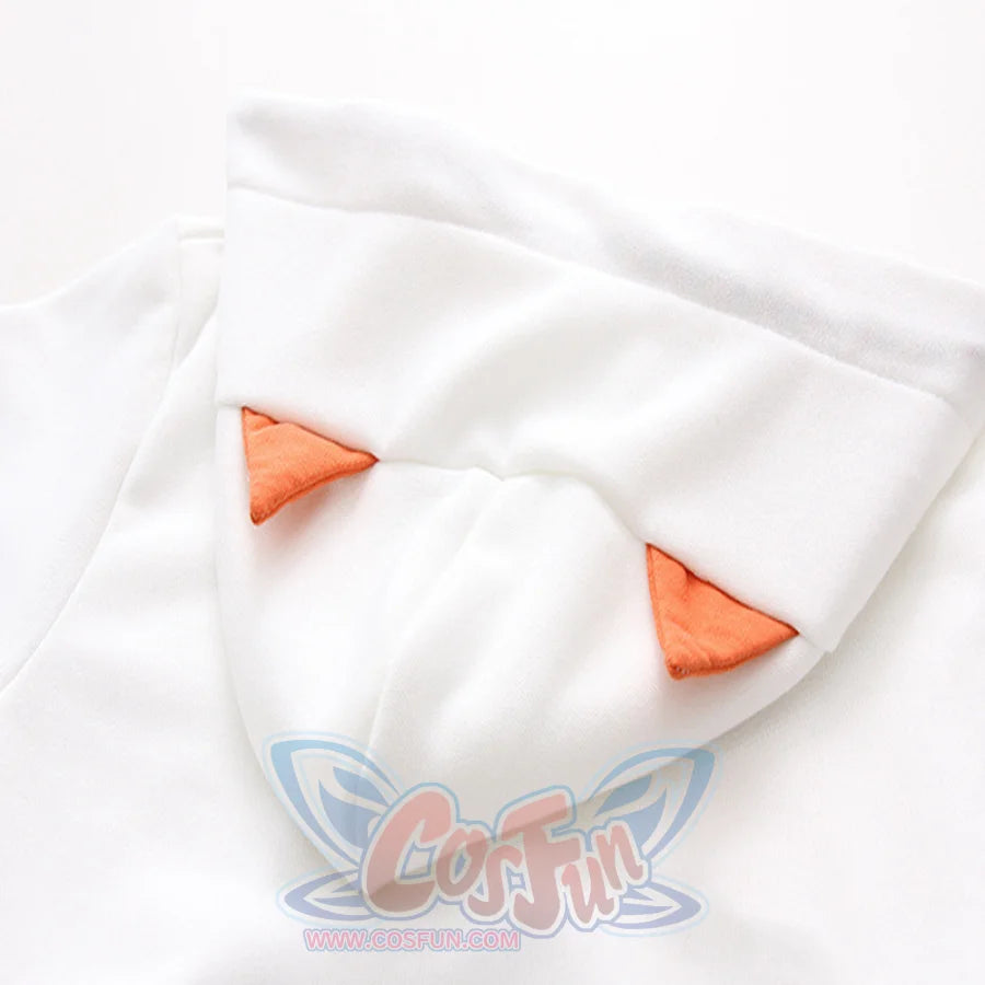 Fox With A Grass Embroidery Braid Tie Ears Hoodie J40028 Sweatshirt