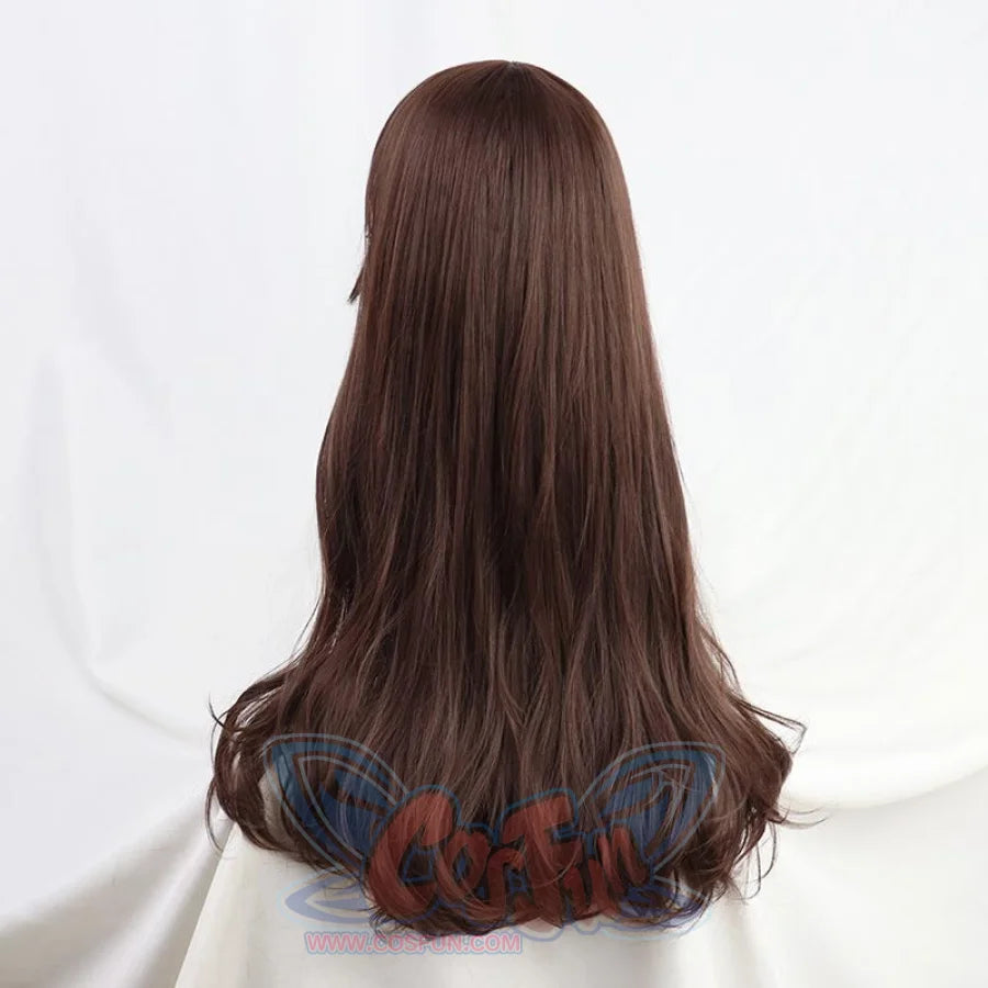 Game Genshin Impact Amber Cosplay Wig Brown Long Hair C00147 Wigs